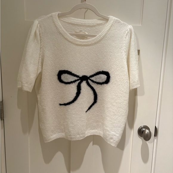 Anthropologie The Mollie Short-Sleeve Printed Sweater Size XL - Picture 6 of 9